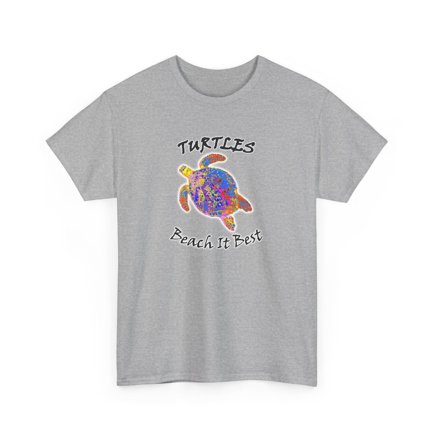 2T111 * Turtles Beach it Best * Heavy Cotton Tee - Front & Back Print