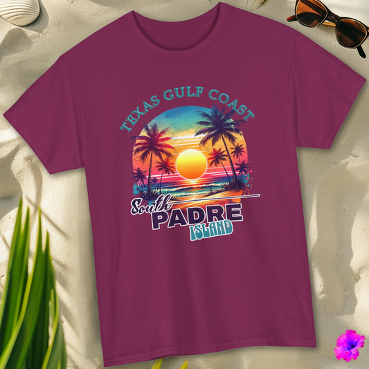 2T103 * South Padre Island * Heavy Cotton Tee Double Print