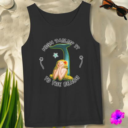 1K101 * High Tail Beach Mermaid * Garment-Dyed Tank Top