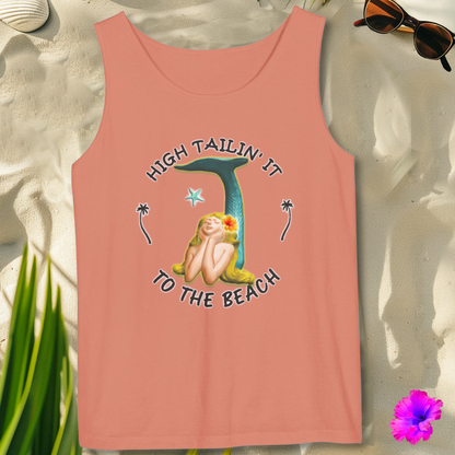 1K101 * High Tail Beach Mermaid * Garment-Dyed Tank Top