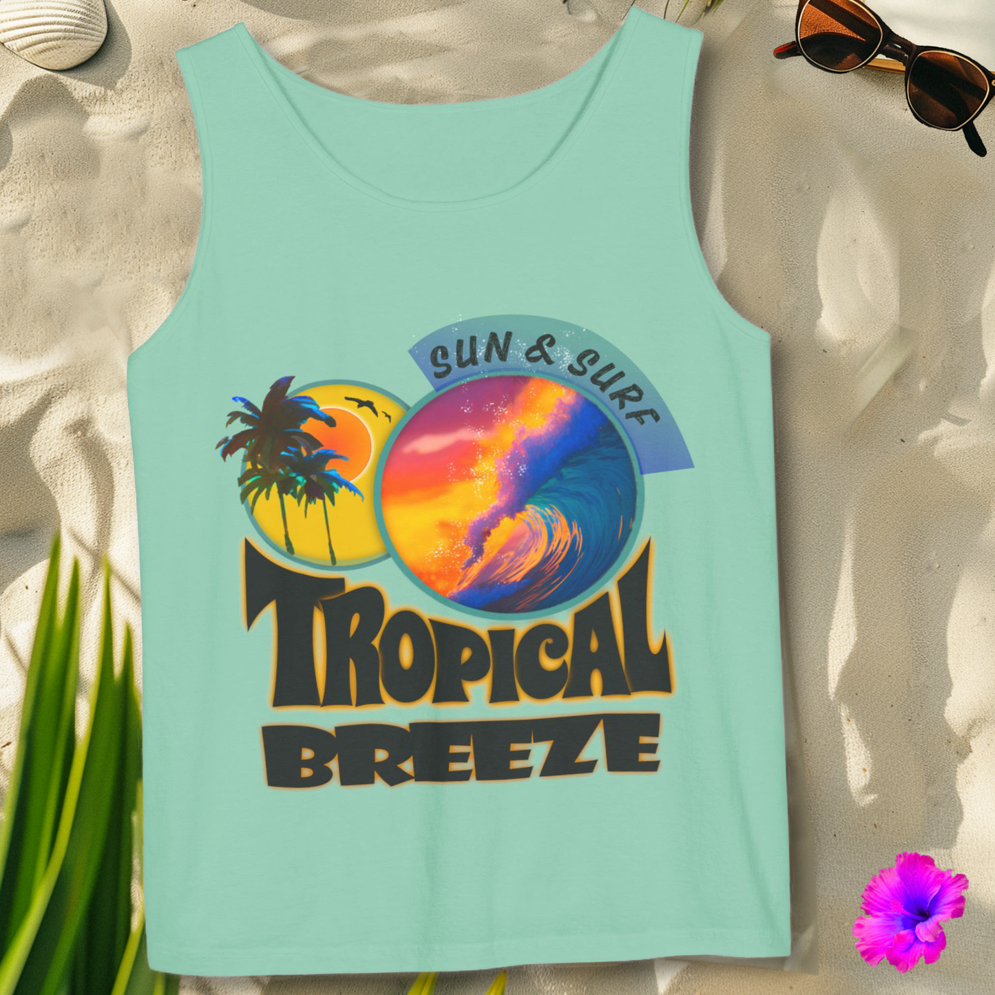 1K105 * Tropical Breeze * Garment-Dyed Tank Top