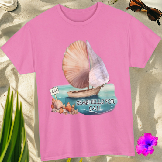 1T106 * Seashells for Sail * Heavy Cotton Tee